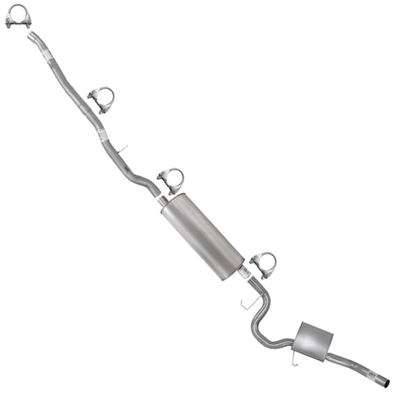 Northeastern Exhaust Intermediate Pipe, Muffler & Tail Pipe Kit Fits 2005-2010 Dodge Dakota 4.7L Direct Fit for Extended & Crew Cab Models w/ 131.3" WB | Stainless Steel