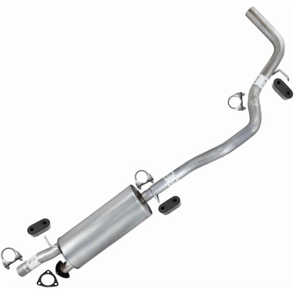 Northeastern Exhaust Stainless Steel Muffler & Tail Pipe Fits 2003-2009 Chevrolet Express 2500 4.8L/6.0L 135" WB  Direct Fit