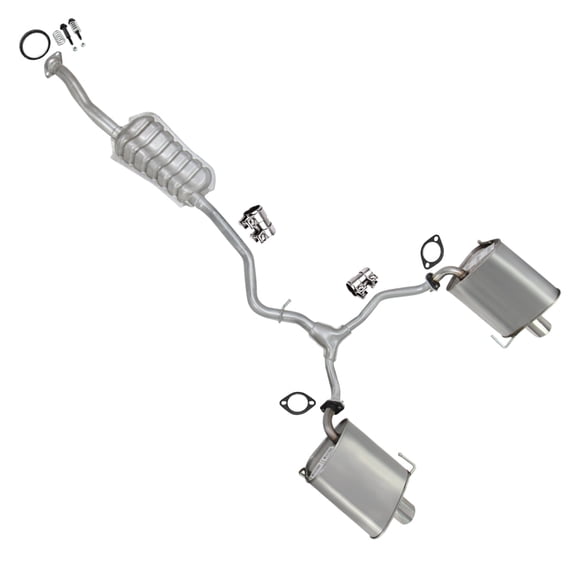 Northeastern Exhaust Stainless Steel Resonator & Muffler Assembly Fits 2005 Subaru Legacy 2.5L – Direct Fit
