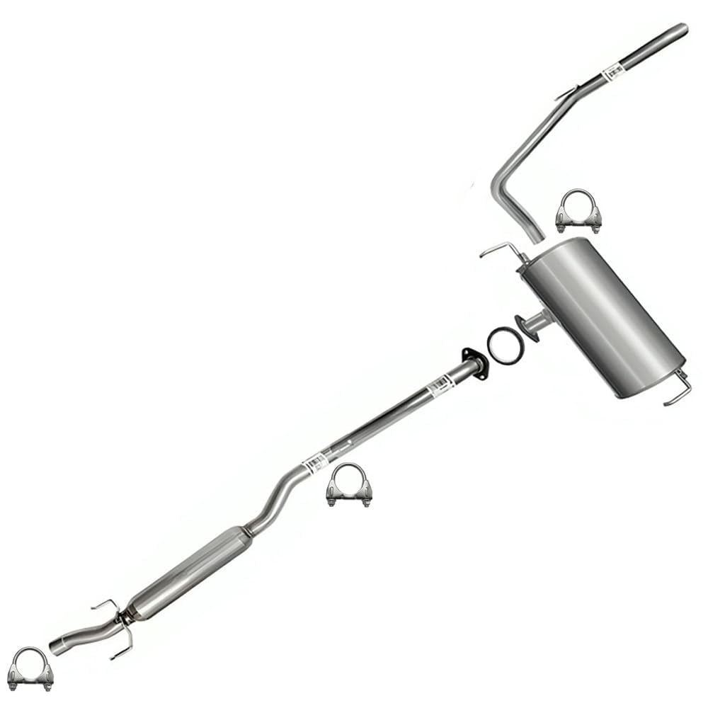 Northeastern Exhaust Resonator Pipe Muffler & Tailpipe System Fits 2004-2006 Toyota Sienna 3.3L FWD - Direct Fit | Stainless Steel