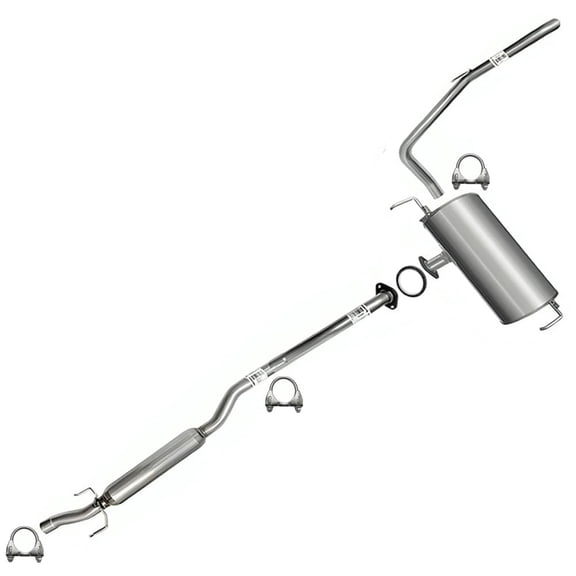 Northeastern Exhaust Resonator Pipe Muffler & Tailpipe System Fits 2004-2006 Toyota Sienna 3.3L FWD - Direct Fit | Stainless Steel