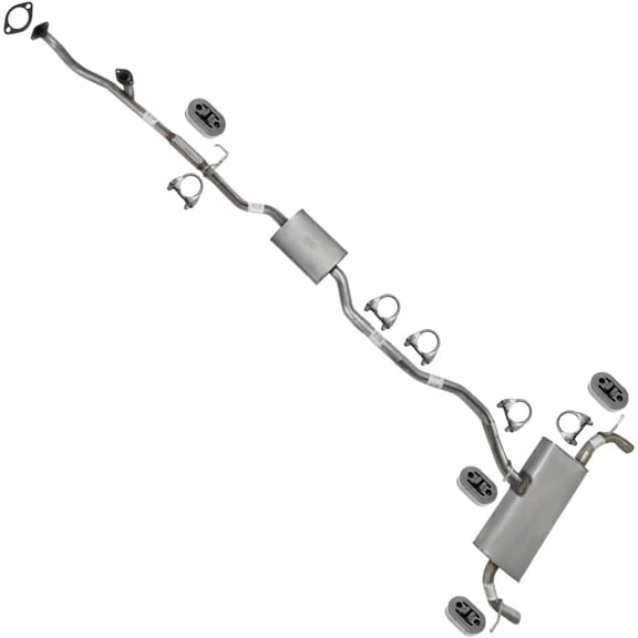 Northeastern Exhaust Stainless Steel Y-Pipe, Resonator, Extension Pipe & Muffler Manifold Back Kit Fits 2011–2014 Ford Edge 3.5L Direct-Fit Replacement | Free Clamps, Gasket & Hangers Included