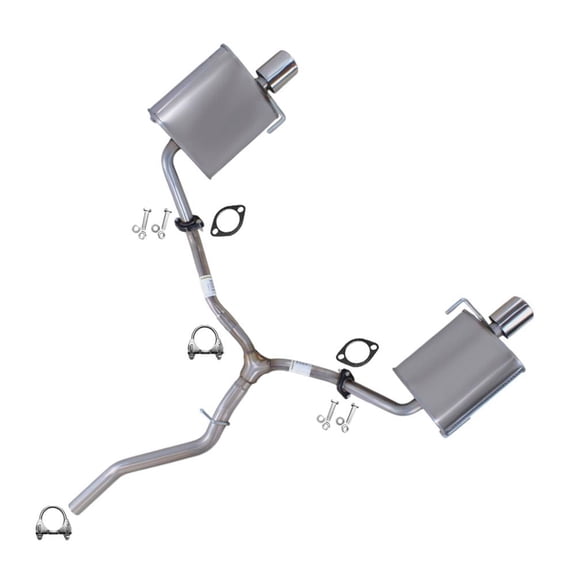 Northeastern Exhaust Y-Pipe & Pair of Mufflers Fits 2008-2014 Subaru Tribeca 3.6L - Direct Fit | Stainless Steel System Kit