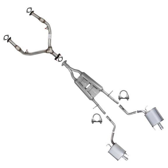 Northeastern Exhaust Y-Pipe, Resonator & Muffler Fits 2007-2008 Infiniti G35 3.5L & 2009-2013 Infiniti G37 3.7L - Direct Fit | Stainless Steel