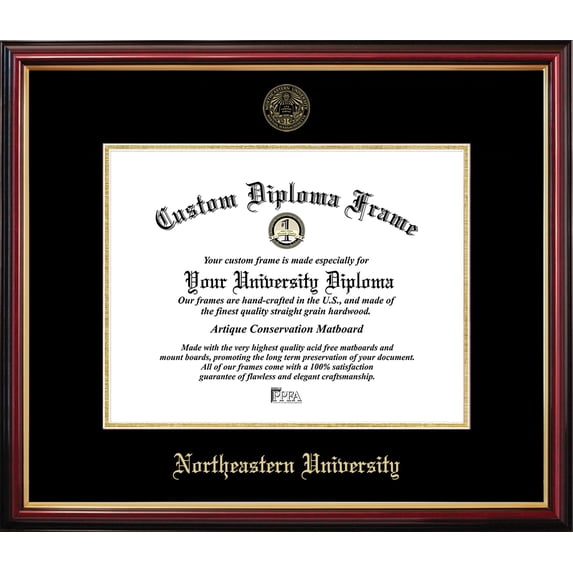Northeastern Petite Gold Diploma Frame