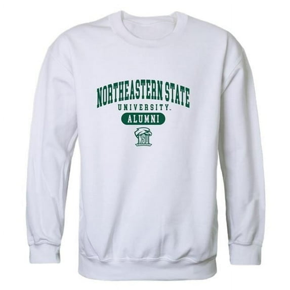 Northeastern State University Alumni Fleece T-Shirt, White - Medium