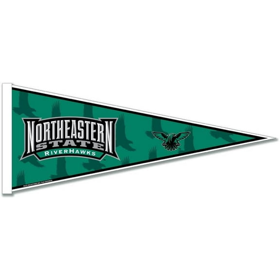 Northeastern State University Huskies Soft Felt Pennant, Primary Design, 12x30 Inch, Easy To Hang