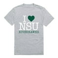 thumbnail image 1 of Northeastern State University I Love T-Shirt, Heather Grey - Medium, 1 of 1