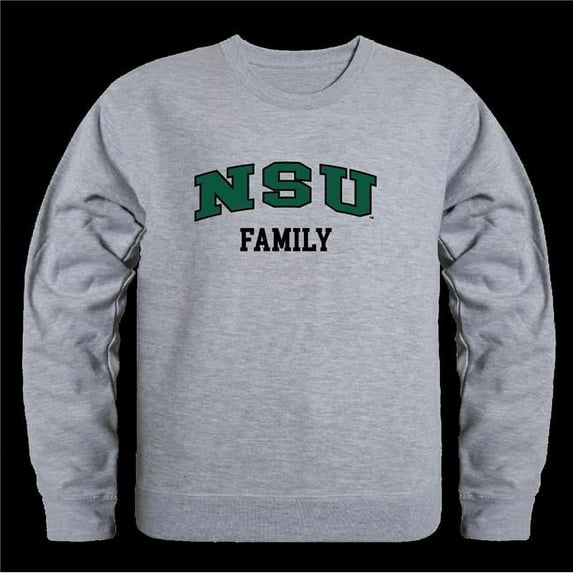 Northeastern State University RiverHawks Family Crewneck Sweatshirt, Heather Grey - Large