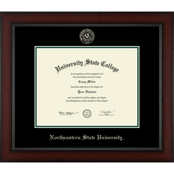 Northeastern State University Tahlequah Diploma Frame, Document Size 11" x 8.5"