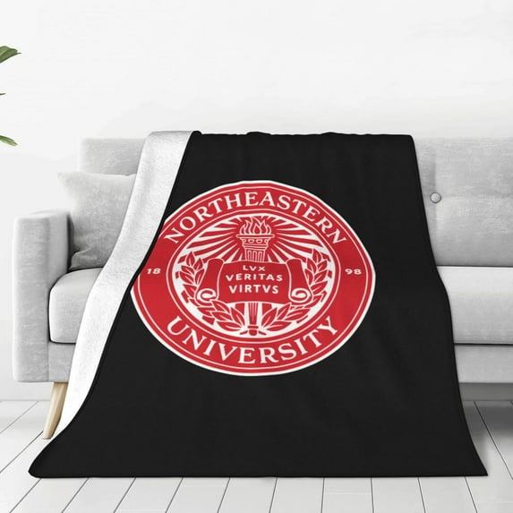 Northeastern University Blanket Large Luxury Fleece Soft Anti-Static Anti-Pilling Flannel Bed Blanket