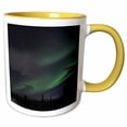 thumbnail image 1 of 3drose, Norther Lights Show in a Yukon Sky, 15oz Two-tone Yellow Mug, 1 of 6