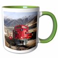 thumbnail image 1 of 3drose, Northern and Pacific Train, Horseshoe Bend Idaho - Us13 Dfr0531 - David R. Frazier, 15oz Two-tone Green Mug, 1 of 6
