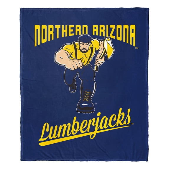 The Northwest 1COL-23600-0128-OOF 50 x 60 in. NCAA Northern Arizona University Alumni Silk Touch Throw Blanket