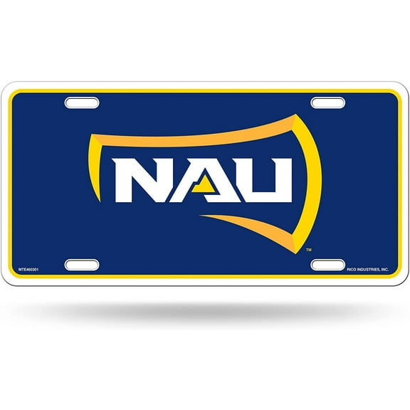 Northern Arizona University Lumberjacks Metal Auto Tag License Plate, Blue Design, 6x12 Inch