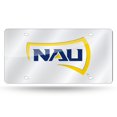 thumbnail image 1 of Northern Arizona University Lumberjacks Premium Laser Cut Tag License Plate, Mirrored Acrylic Inlaid, 12x6 Inch, 1 of 8
