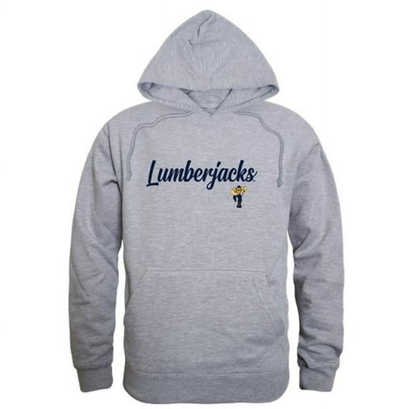 Northern Arizona University Lumberjacks Script Hoodie, Heather Grey - Small