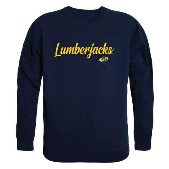Northern Arizona University Mens Script Crewneck T-Shirt, Navy - Large