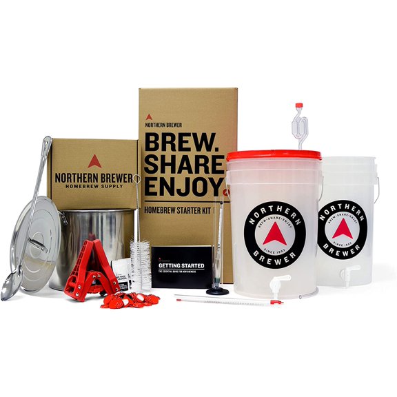 Northern Brewer - Brew. Share. Enjoy. HomeBrewing Starter Set, Equipment and Recipe for 5 Gallon Batches (Hank's Hefeweizen)