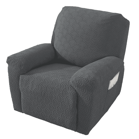 Northern Brothers 4-Piece Stretch Recliner Slipcovers, #2 Jacquard, Fits XL 1-Seater, Light Gray