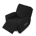 thumbnail image 1 of Northern Brothers 4-Piece Stretch Recliner Slipcovers, #1 Jacquard, Fits 1-Seater, Black, 1 of 6