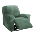 thumbnail image 1 of Northern Brothers Stretch Velvet 1-Seater Sofa Recliner Slipcover, a set of 4 Lazy Lounge Recliner Protective Covers,Light Green, 1 of 6
