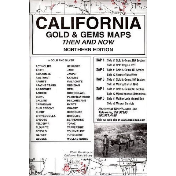 Pre-Owned Northern California Gold & Gem Maps Then & Now Paperback