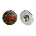 thumbnail image 1 of Northern Cardinal Red Pine Perch Metal 1.1" Tie Tack Hat Lapel Pin Pinback, 1 of 1