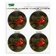 thumbnail image 1 of Northern Cardinal Red Pine Perch Refrigerator Fridge Locker Vinyl Circle Magnet Set, 1 of 4