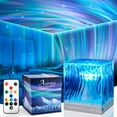 thumbnail image 1 of Northern Dreamscape Projector, 2026 New Night Lights Projector, 16 Color Aurora Night Light Projector, Remote Night Light, Teens Christmas Gifts for Boy and Girl, Wood Base, AKLJWH, 1 of 6