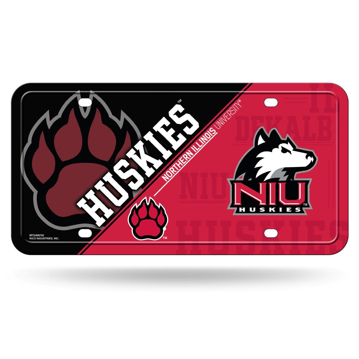 Northern Illinois Huskies 12x6 Metal License Plate Auto Tag