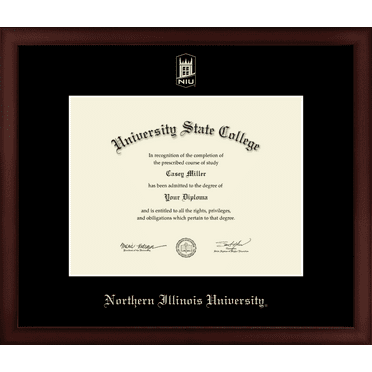 Northern Illinois University Diploma Frame, Document Size 11" x 8.5"