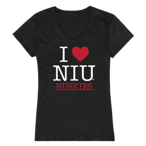 Northern Illinois University I Love Women T-Shirt, Black - Extra Large