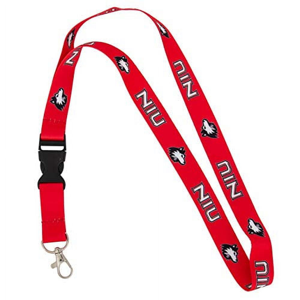 Desert Cactus Northern Illinois University Lanyard Niu Huskies Car Keys ID Badge Holder Keychain Detachable Breakaway Snap Buckle (Red)