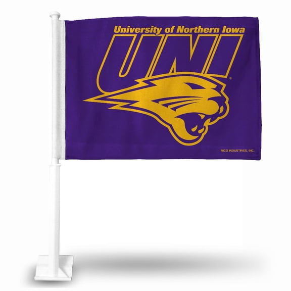 Northern-Iowa Panther's 11x14 Window Mount 2-Sided Car Flag
