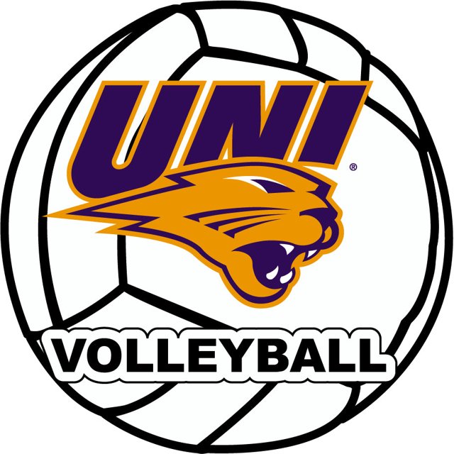 Northern Iowa Panthers 4Inch Round Volleyball Vinyl Decal Sticker