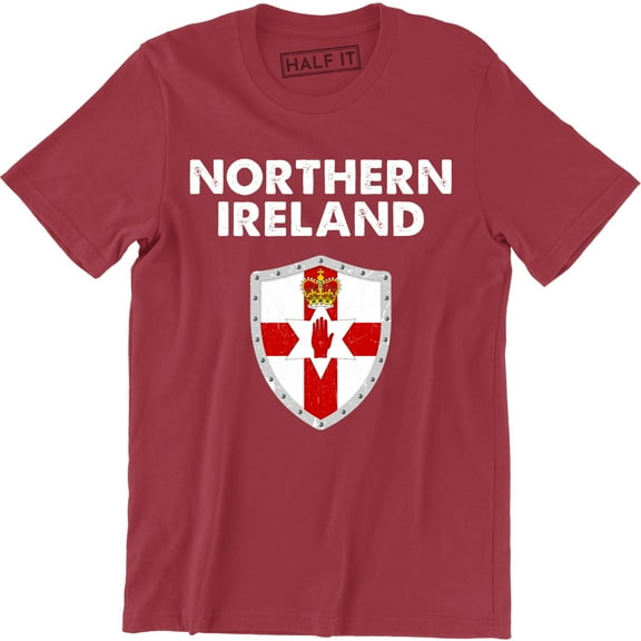 Northern Ireland Flag Men's Top Irish Football Gift T-Shirt