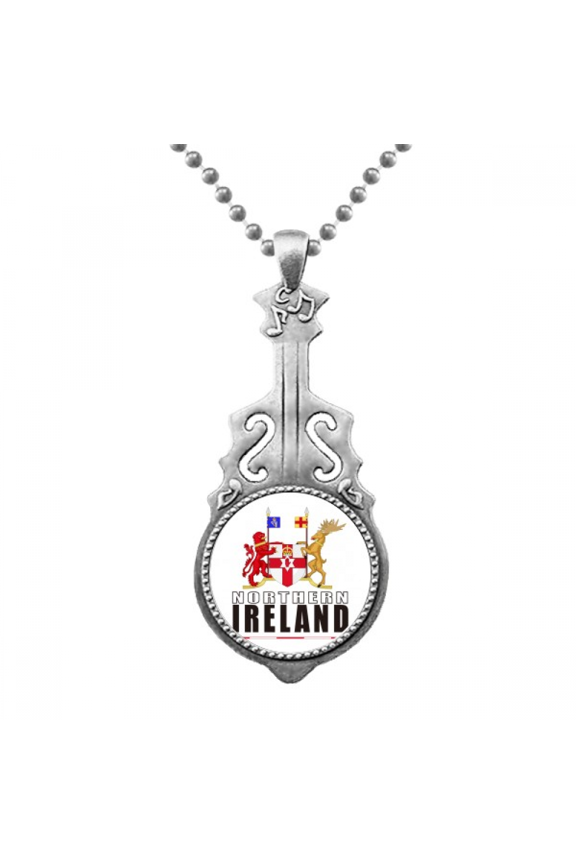 Northern Ireland Logo Map Flag Pendant Jewelry Music Guitar Torque Hangtag