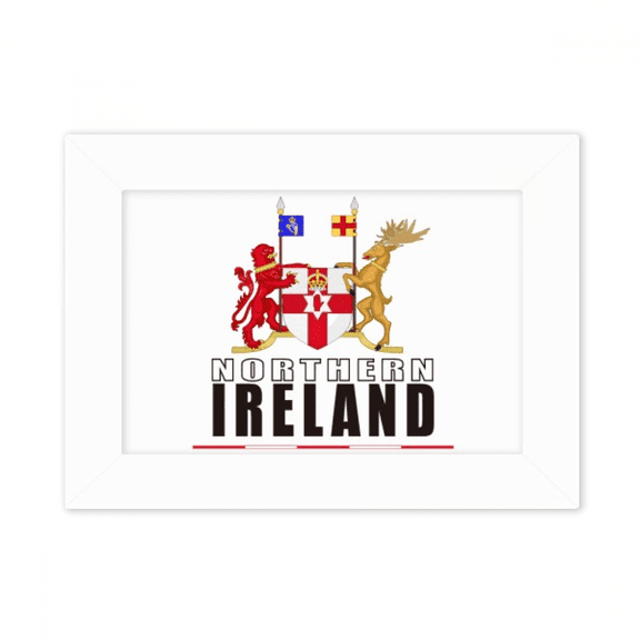 Northern Ireland Logo Map Flag Photo Mount Frame Picture Art Painting Desktop 5x7 inch