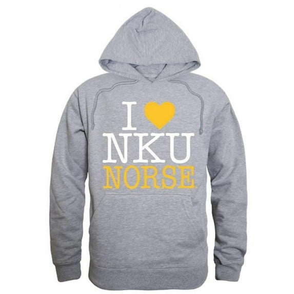 Northern Kentucky University I Love Hoodie, Heather Grey - Medium
