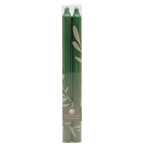 Northern Lights 12 In. Taper Set (Set of 2), Hunter Green