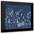 thumbnail image 1 of Northern Lights 15x15 Black Modern Framed Museum Art Print Titled - Indigo Flowers II, 1 of 5