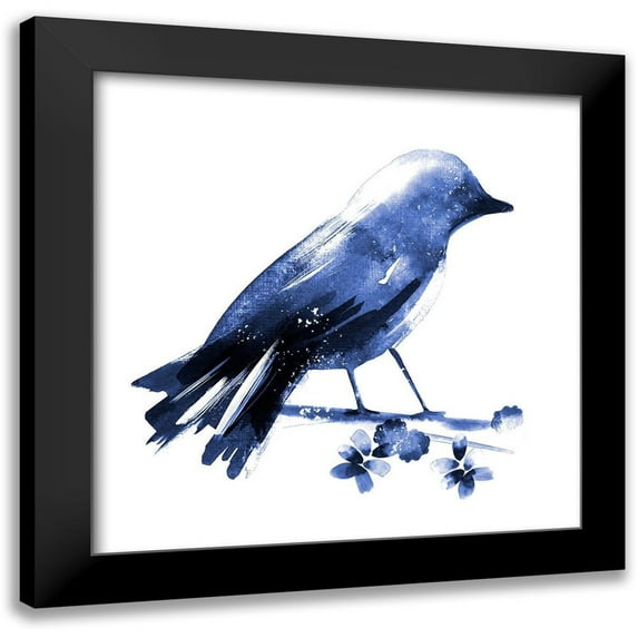 Northern Lights 15x15 Black Modern Framed Museum Art Print Titled - Watercolor Chickadee II