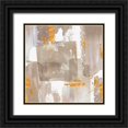 thumbnail image 1 of Northern Lights 15x15 Black Ornate Wood Framed with Double Matting Museum Art Print Titled - Icescape Abstract Grey Gold II, 1 of 4