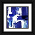 thumbnail image 1 of Northern Lights 15x15 Black Ornate Wood Framed with Double Matting Museum Art Print Titled - Indigo Abstract III, 1 of 4