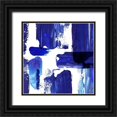 thumbnail image 1 of Northern Lights 20x20 Black Ornate Wood Framed with Double Matting Museum Art Print Titled - Indigo Abstract III, 1 of 4