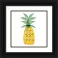 thumbnail image 1 of Northern Lights 26x26 Black Ornate Wood Framed with Double Matting Museum Art Print Titled - Tropical Icons Pineapple, 1 of 4
