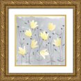 thumbnail image 1 of Northern Lights 26x26 Gold Ornate Wood Framed with Double Matting Museum Art Print Titled - Soft Nature yellow And grey III, 1 of 4