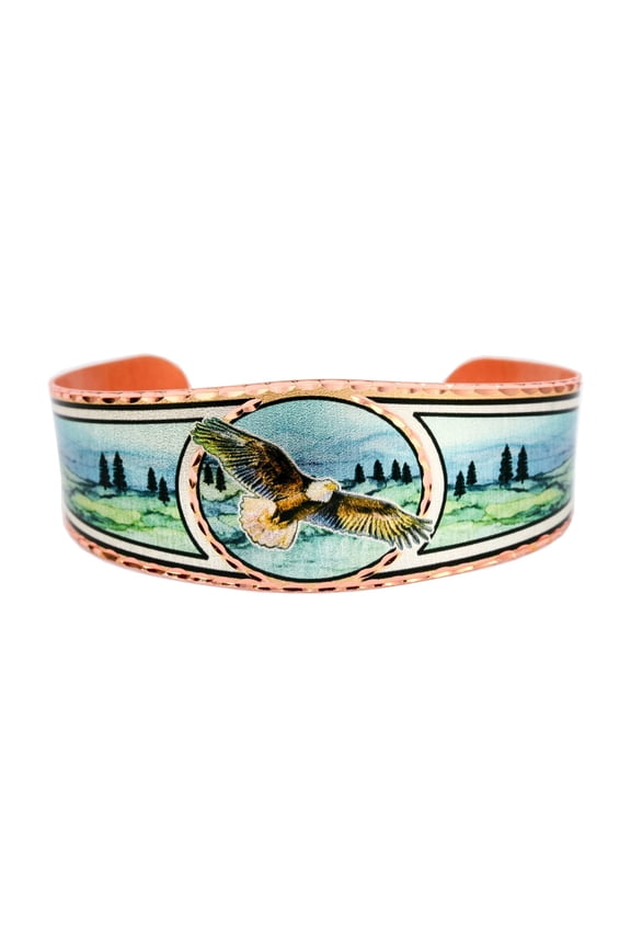 Northern Lights Alaskan Native Jewelry Totem Bracelets/West Coast Haida Totem Jewelry/Ravin/Butterfly/Hummingbird/Bears (FlyingEagle)