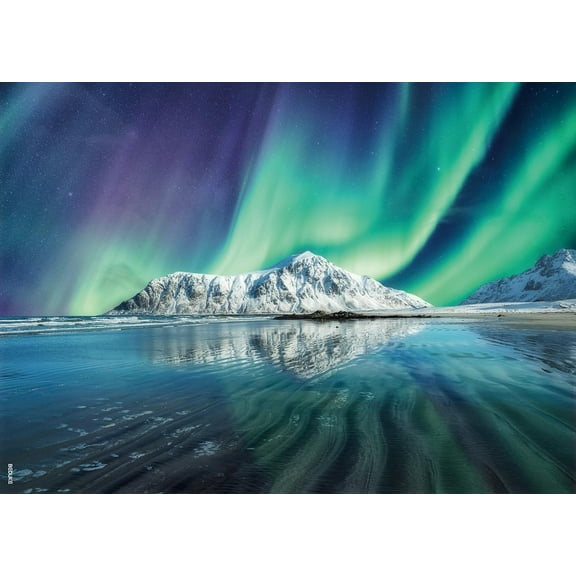 Northern Lights Aurora 1000 Piece Jigsaw Puzzle for Adults, Thick Sturdy Cardboard Precise Interlocking Family Game Puzzle